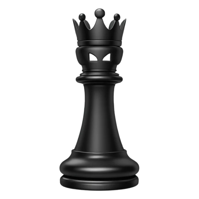 rook chess piece emoji, black, classic chess rook with castle features sticker