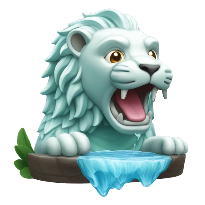 Singapore Merlion water come out of its mouth sticker