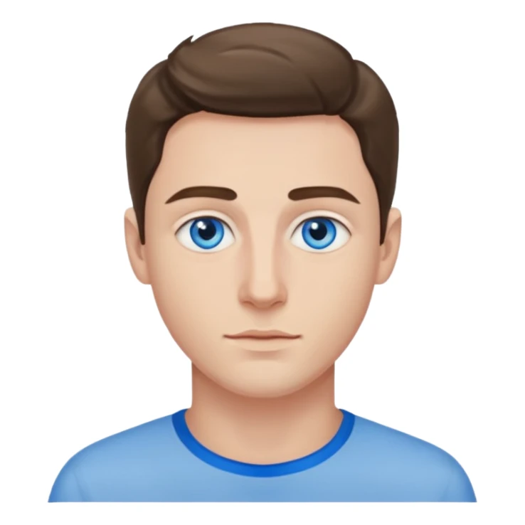 hold men blue eyes, art painting  sticker