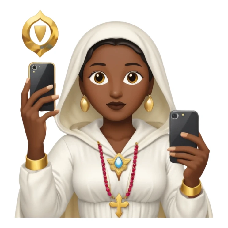 emoji della madonna che si scatta un selfie 
 sticker