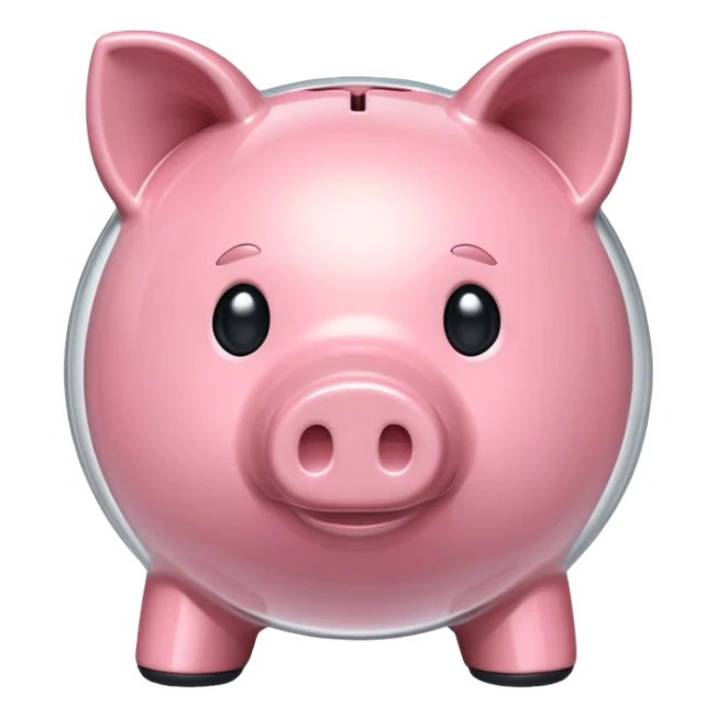 Transparent piggy bank sticker