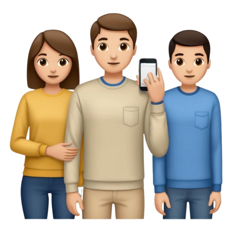 personas debatiendo revisando una pantalla  sticker