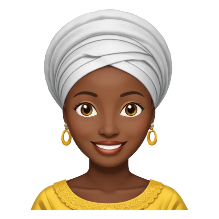 AFRICAN mother wearing gele, smiling sticker