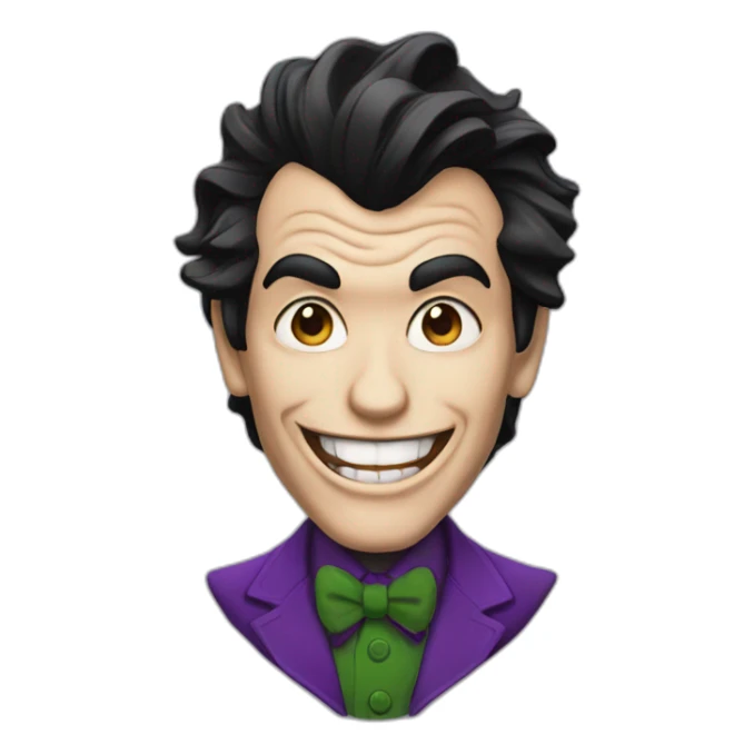 Joker with black hair sticker