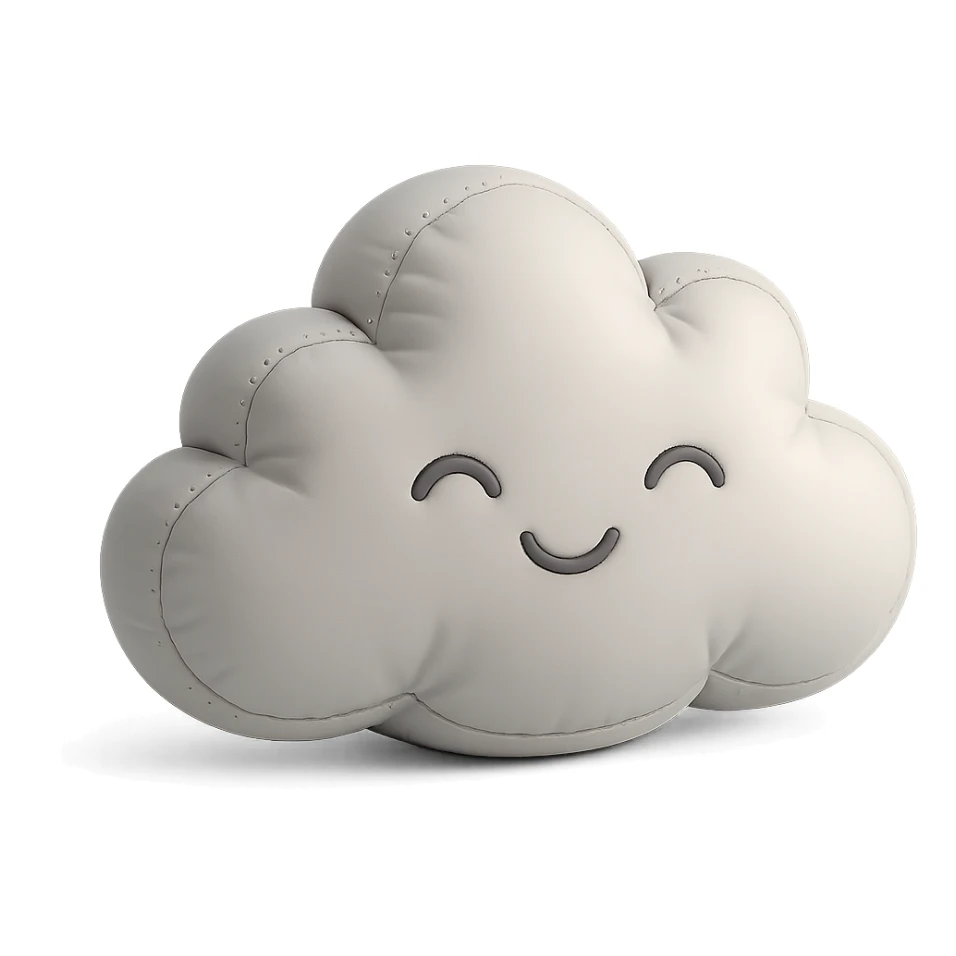 cute rain cloud with soft edges in cushion style sticker