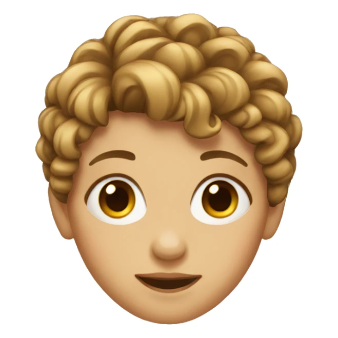 Girl with boy hair sticker