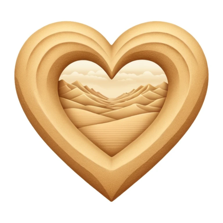 desert themed heart sticker