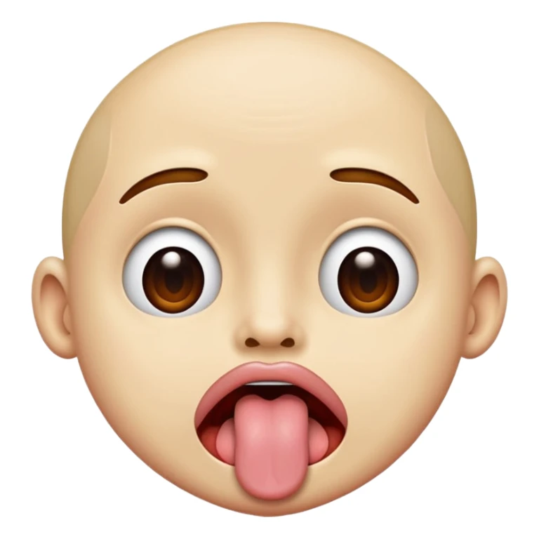 Person sticking up tongue out sticker