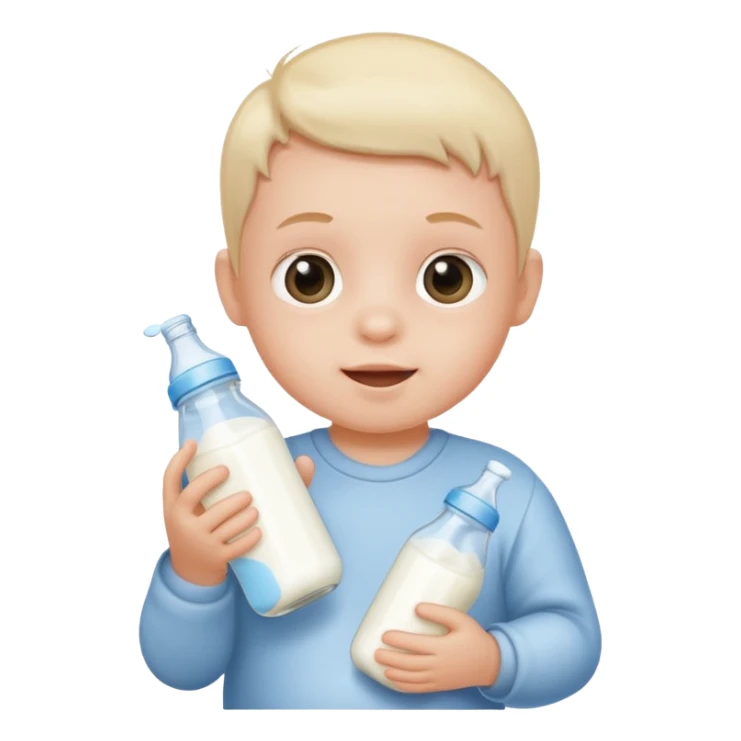 Baby and bottle milk sticker