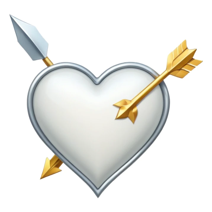 Heart pierced diagonally with an arrow, with cherubs overhead sticker