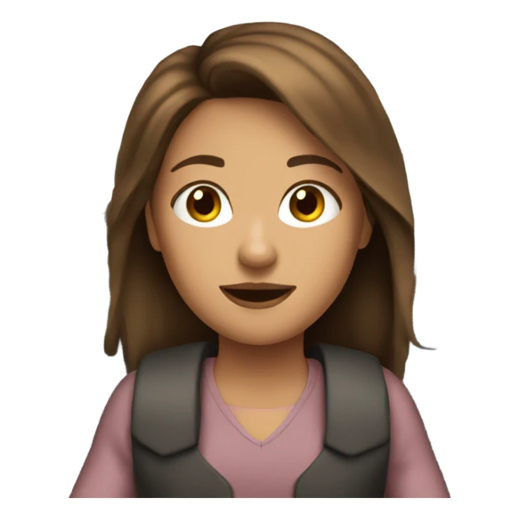 Brown haired Girl riding in first class train  sticker