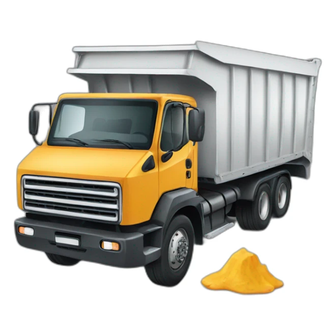 european dump-semi truck sticker