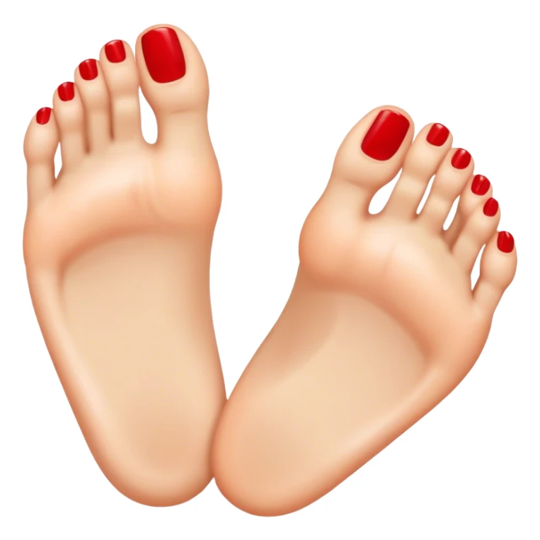 a foot toes with red toenail sticker