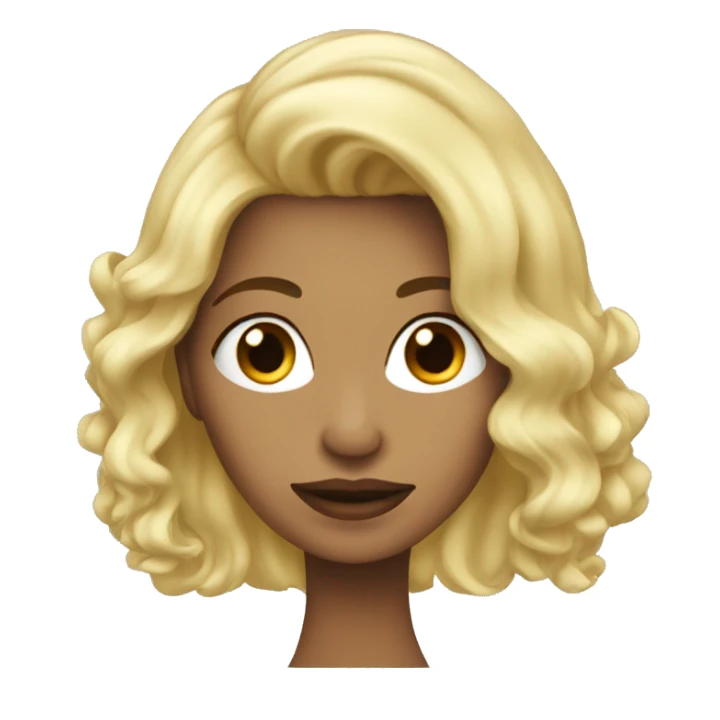 Femme blonde cheveux longs choquée sticker