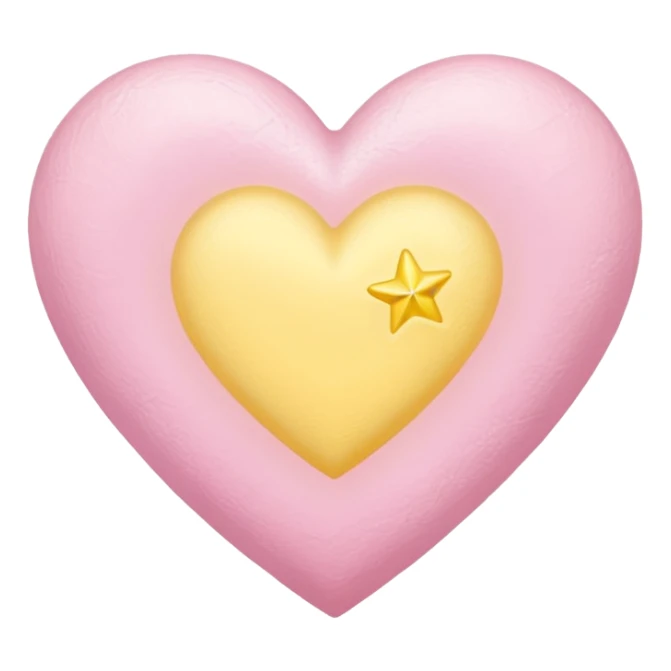 pastel heart with a soft pastel star sticker