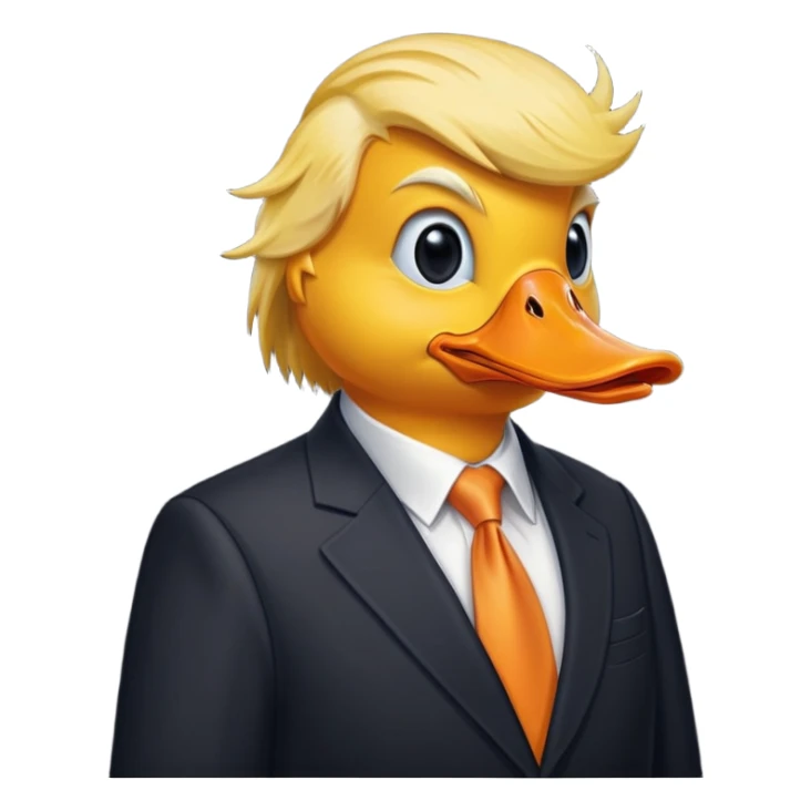 Donald trump as a duck sticker