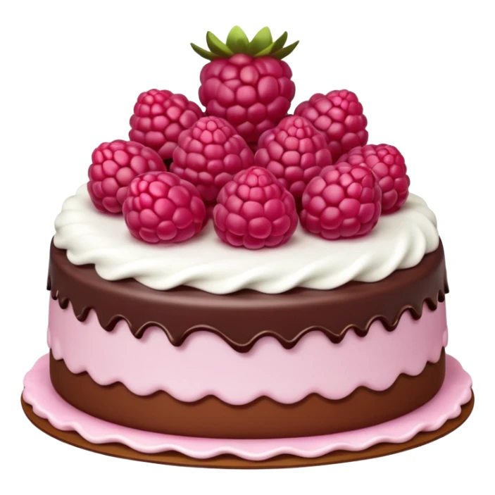 Isolated detaile illustration incredibly adorable modern raspberry torte doll figurine sticker