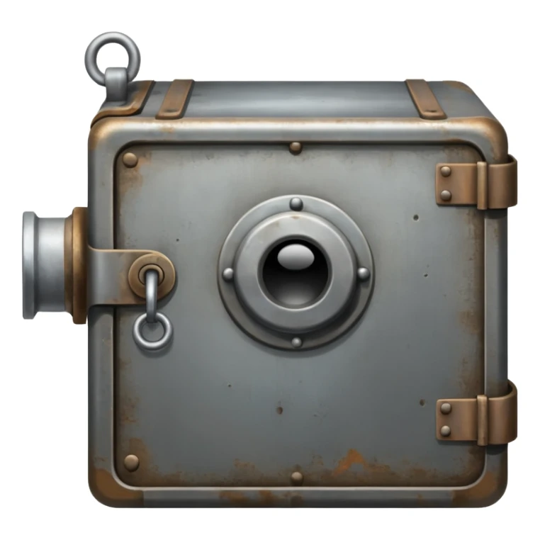 a vault with newspaper articles peeping out from inside the vault. sticker