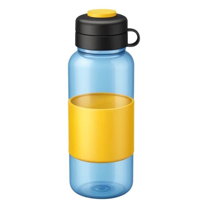 a black and yellow gym bottle sticker
