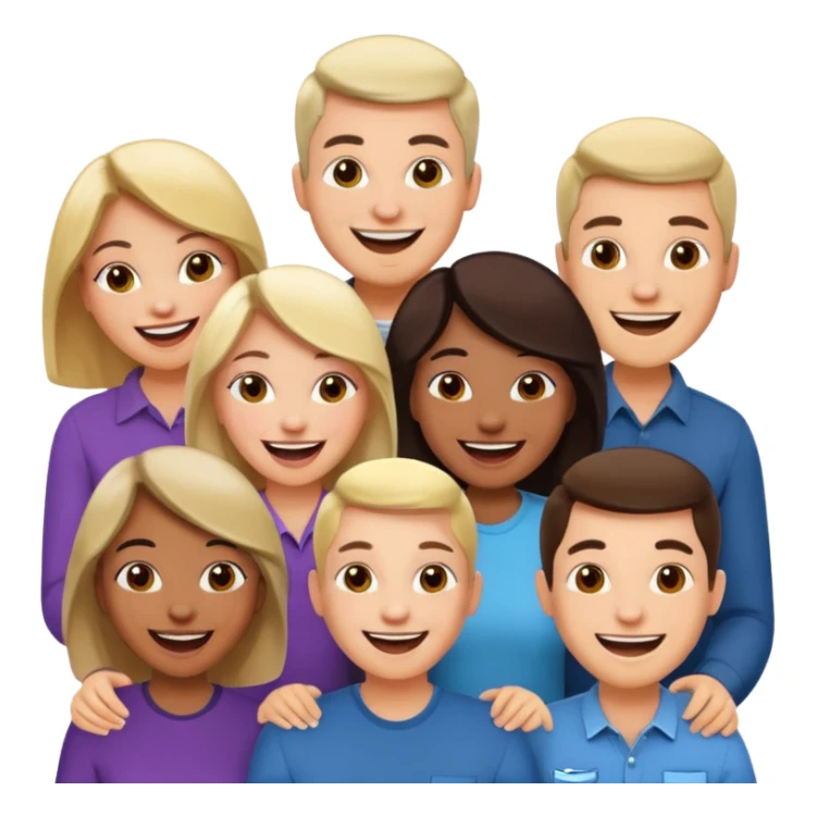 6 people, 4 men and 2 women sticker