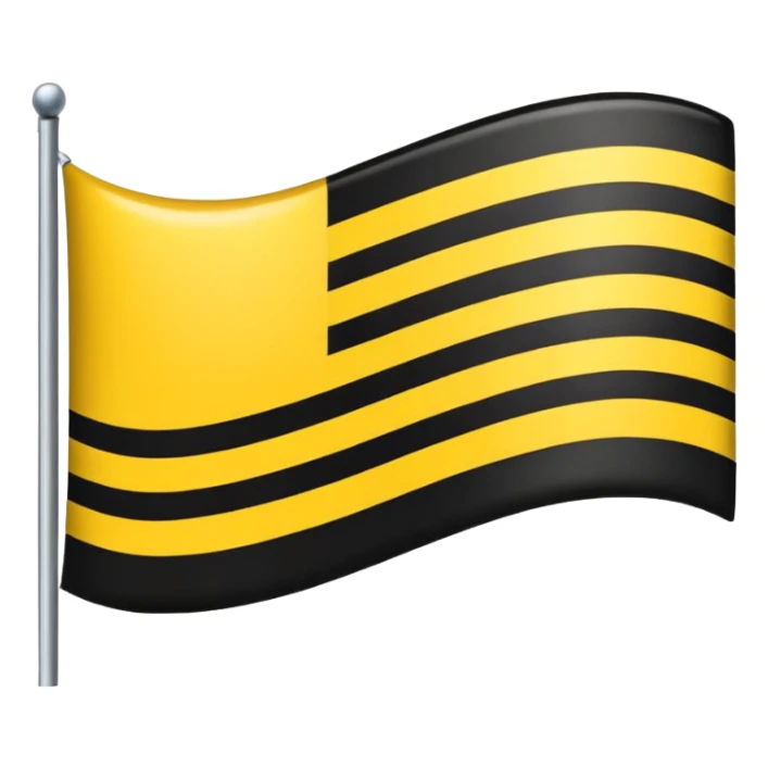 A flag emoji similar to German flag but replace color red with white sticker