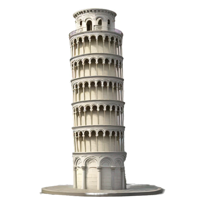 Leaning tower of Pisa small size sticker