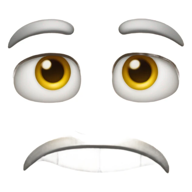 scary eyes, happy smile,  sticker