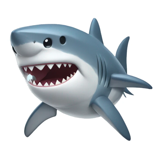 shark standing on two feet wearing a tutu sticker