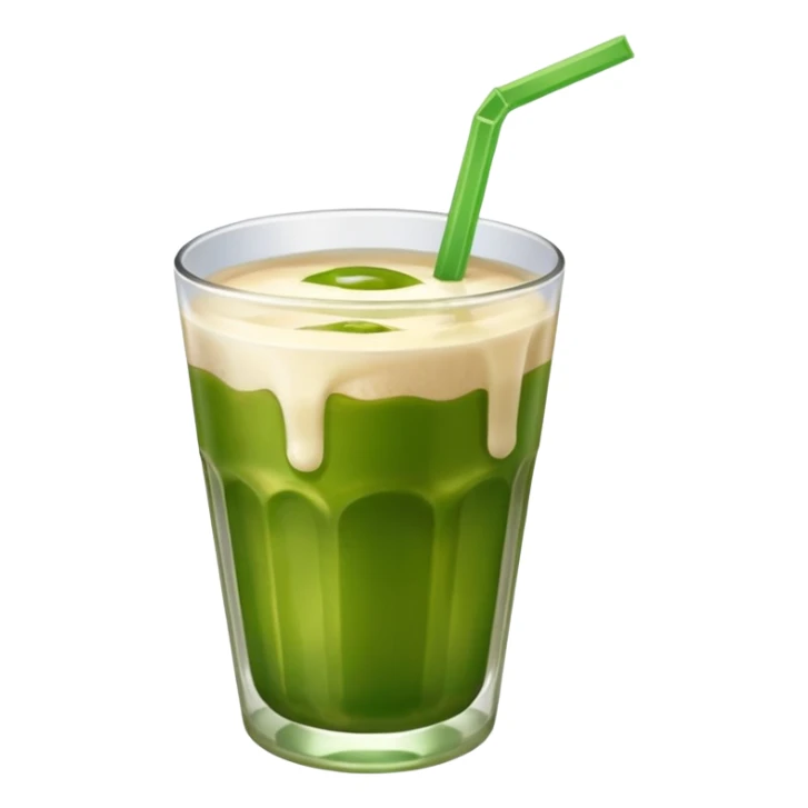 cendol glass: green strings Coconut Milk and Brown sugar drink sticker