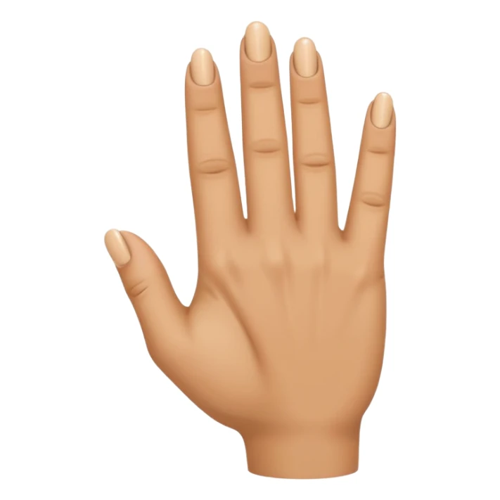 Emoji of ring finger bent forward and all other fingers standing straight from the wrist sticker