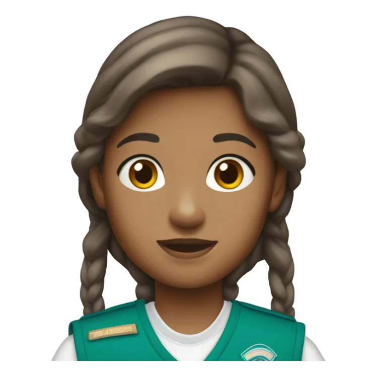 Girl Scout cadette in a blue vest sticker