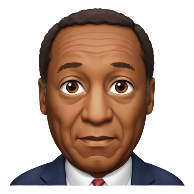 Bill Cosby with dark brown hair sticker