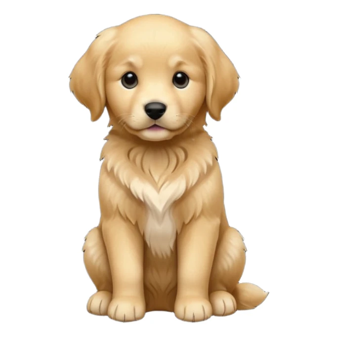 black Golden retriever puppy sitting sticker