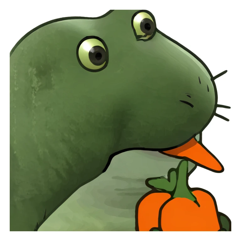 Rabbit with a carrot in his mouth sticker