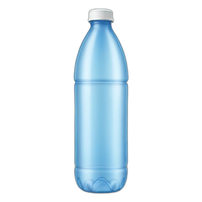 Water bottle transparent of plastic sticker
