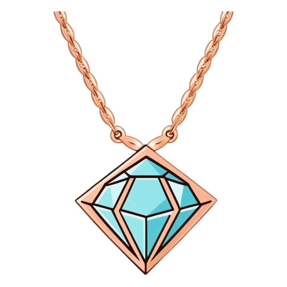 elegant rose gold diamond jewelry piece sticker