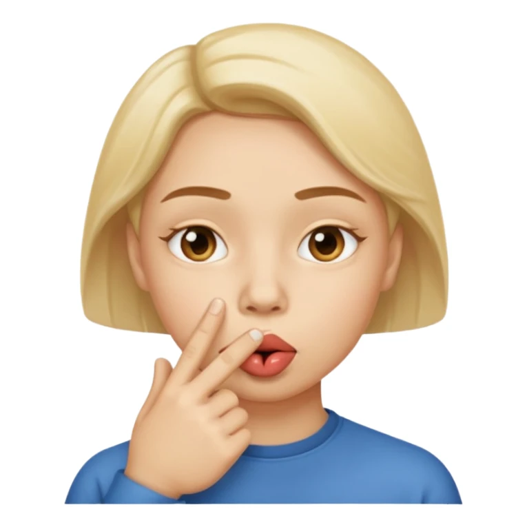 Emoji de hombre con el dedo indice por encima de la boca sticker