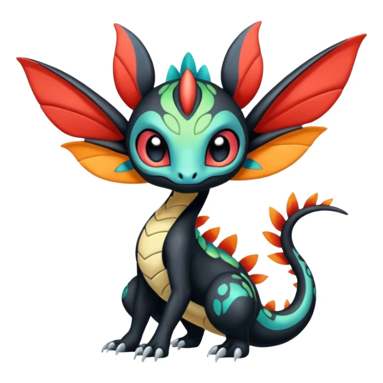 Colorful Exotic Meloetta-Toothless-Salandit-Stitch-Fakémon-creature-hybrid sticker