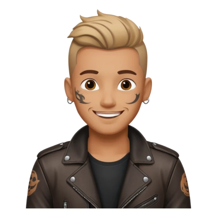 A man in tattoos handsome with flirty smile sticker