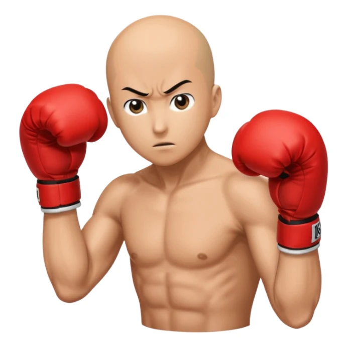 Saitama red hand punch with a boxing glove sticker