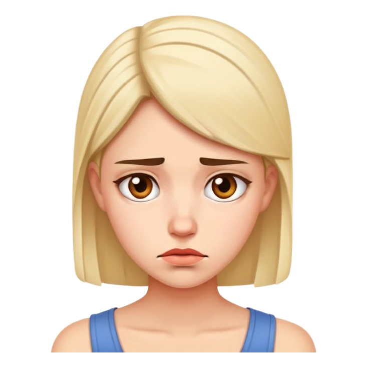 disappointed young woman sticker