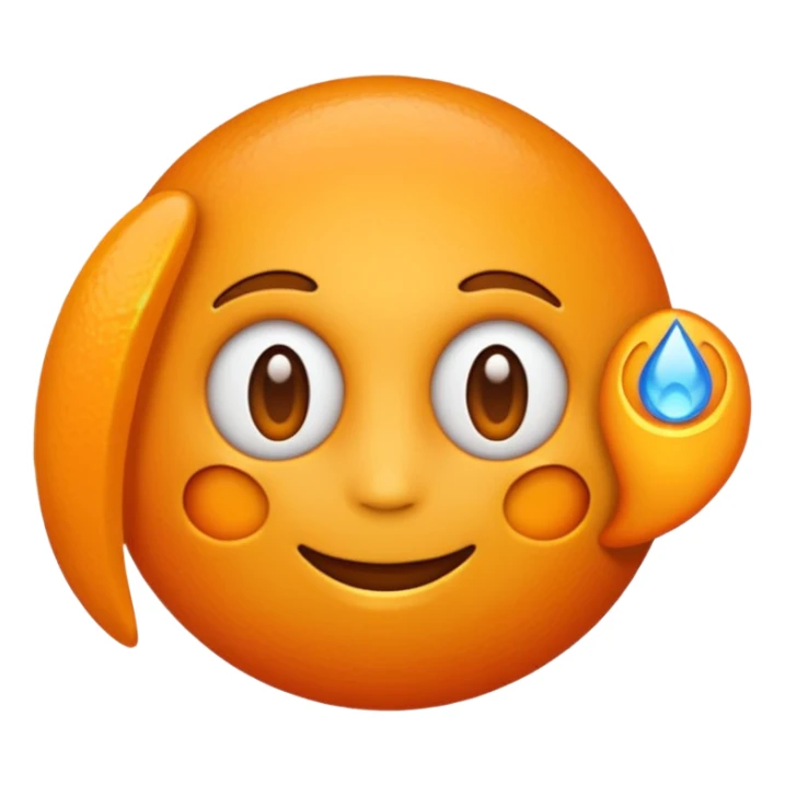 Un emoji avec un texte M3 et un font orange sticker