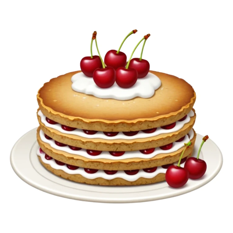 Flapjack with cherries sticker