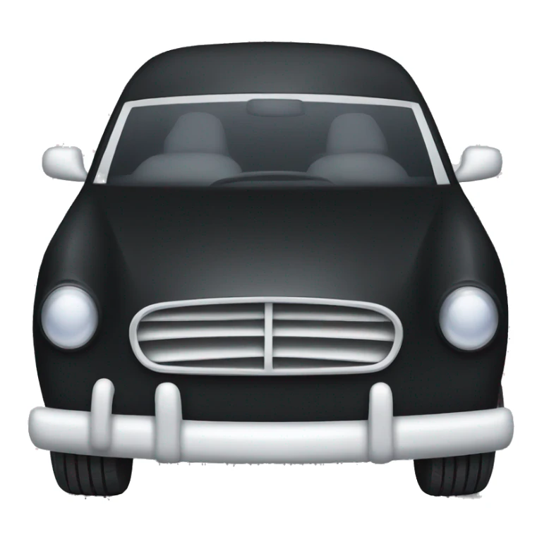 Black car with to white spots on the upper lip sticker