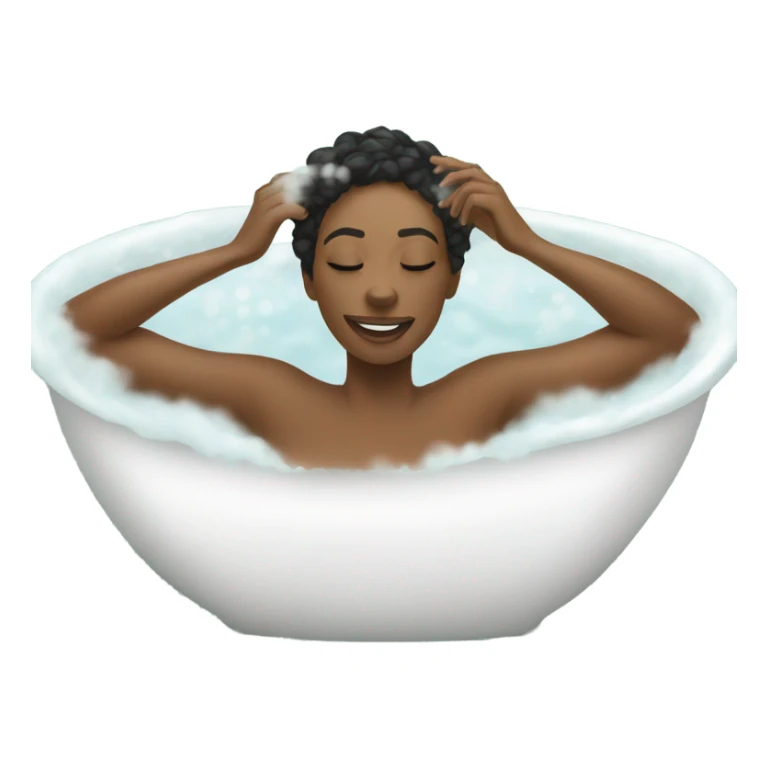 Woman enjoying Selfcare bath sticker