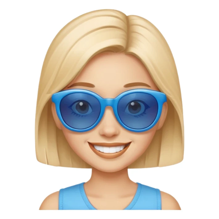 girl with blue sunglasses sticker