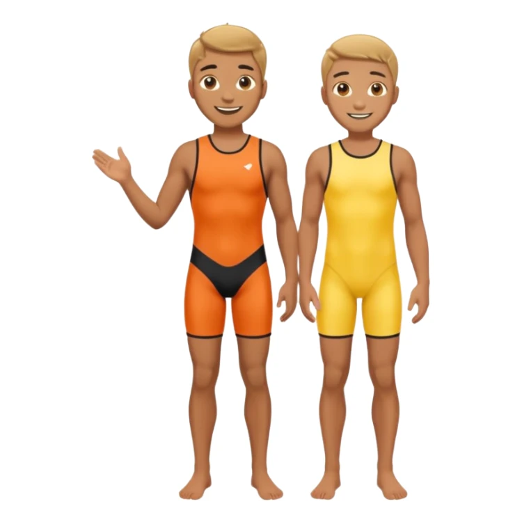 a man in a swimsuit full body sticker