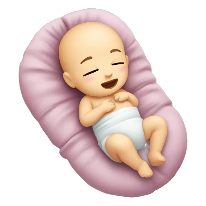 baby in fetal position sticker