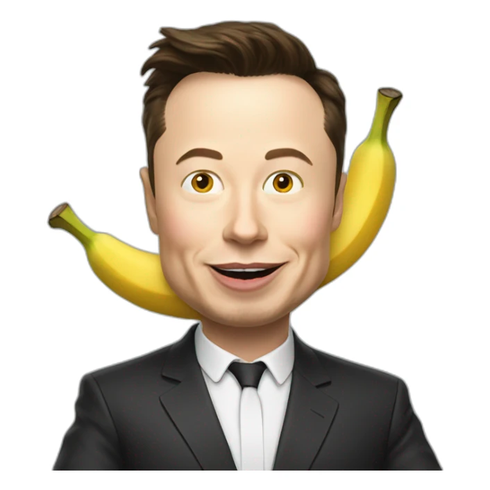 elon Musk eat banana sticker