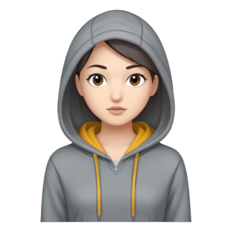 Sasha Gray in gray hoodie full height sticker